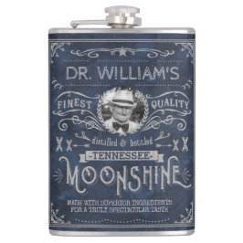 Moonshine  Hillbilly Medicine Custom Blue Heupfles