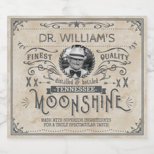  Moonshine Hillbilly Medicine Custom Brewer Bier Etiket (Enkel label)