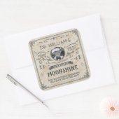  Moonshine Hillbilly Medicine Custom Brewer Vierkante Sticker (Envelop)