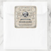 Moonshine Hillbilly Medicine Custom Brewer Vierkante Sticker (Tas)