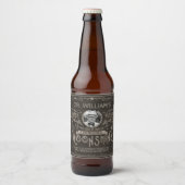  Moonshine Hillbilly Medicine Custom Brown Bier Etiket (Voorkant)