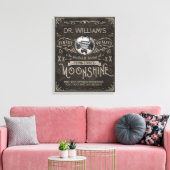 Moonshine Hillbilly Medicine  Custom Brown Canvas Afdruk (Insitu (Woonkamer))