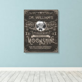 Moonshine Hillbilly Medicine  Custom Brown Canvas Afdruk (Insitu (Houten vloer))