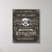 Moonshine Hillbilly Medicine  Custom Brown Canvas Afdruk (Voorkant)