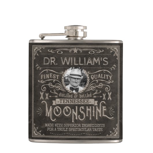 Moonshine  Hillbilly Medicine Custom Brown Heupfles (Voorkant)