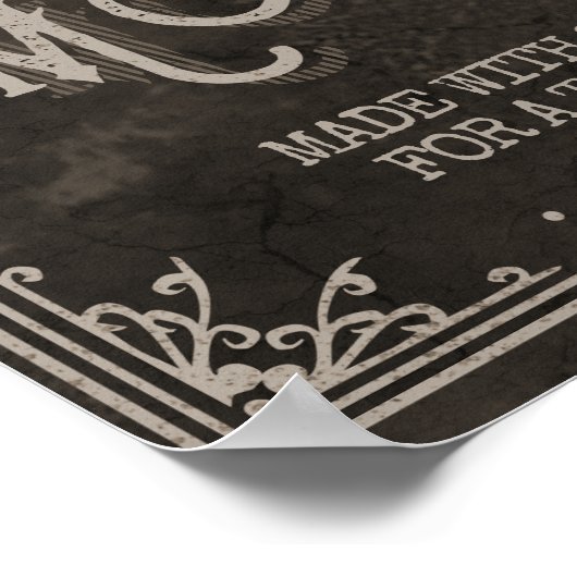 Moonshine  Hillbilly Medicine Custom Brown Poster (Hoek)