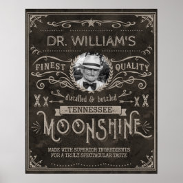 Moonshine  Hillbilly Medicine Custom Brown Poster
