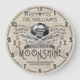 Moonshine Hillbilly Medicine Custom Funny Grote Klok