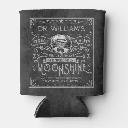 Moonshine  Hillbilly Medicine Custom Grey Blikjeskoeler (Voorkant)