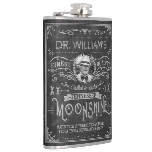 Moonshine  Hillbilly Medicine Custom Grey Heupfles (Rechts)