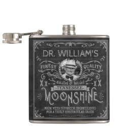 Moonshine  Hillbilly Medicine Custom Grey Heupfles