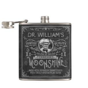 Moonshine  Hillbilly Medicine Custom Grey Heupfles