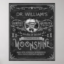 Moonshine Hillbilly Medicine Custom Grey Poster
