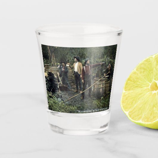 Moonshine in de Oude Kentucky-Vintage Shot Glas (Voorkant)
