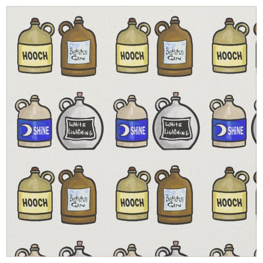 Moonshine Jugs Fabric Stof (Close Up)