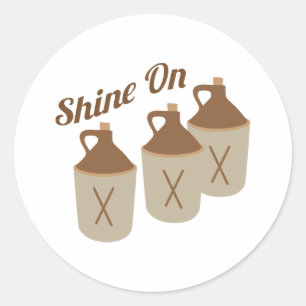 Moonshine Jugs Ronde Sticker