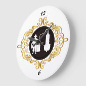 Moonshine-klok met witte Silhouettes Grote Klok (Hoek)