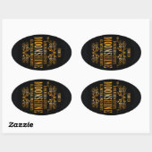 Moonshine-label Ovale Sticker (Vel)