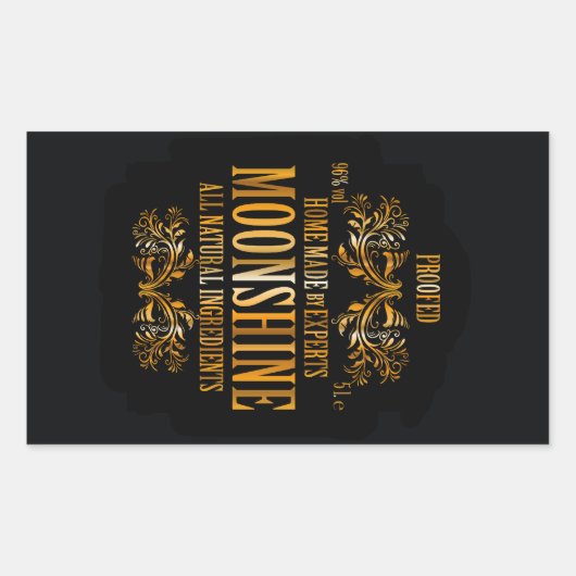 Moonshine-label Rechthoekige Sticker (Voorkant)