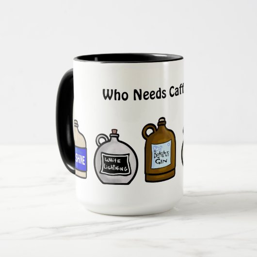 Moonshine Names on Jugs Coffee Mok (Voorkant links)