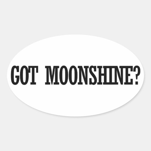 Moonshine Ovale Sticker (Voorkant)