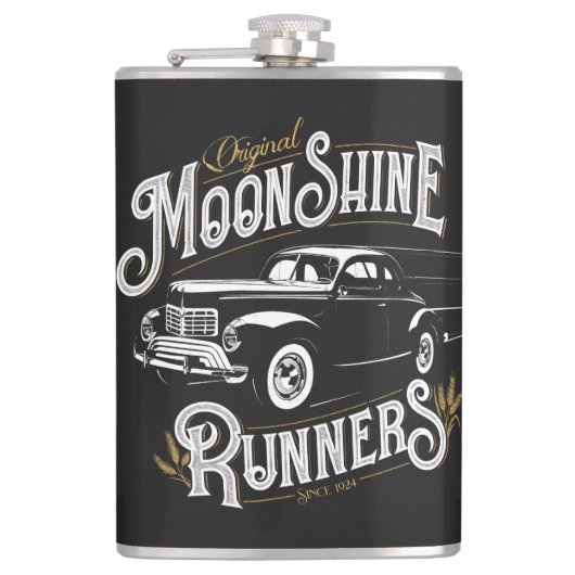 Moonshine Runners Heupfles (Voorkant)