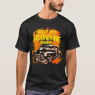 Moonshine Runners vlamt oude auto elke naam T-shirt