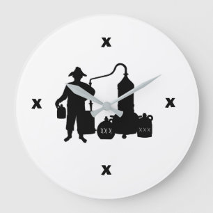 Moonshine Silhouette Clock Grote Klok