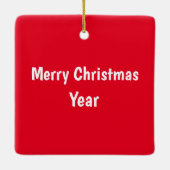 Moonshine Silhouette kerstversiering Keramisch Ornament (Achterkant)