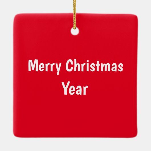 Moonshine Silhouette kerstversiering Keramisch Ornament (Achterkant)