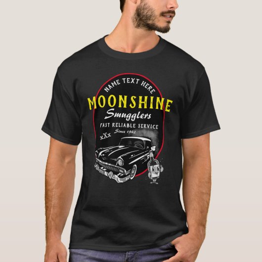 Moonshine Smugglers Funny Slogan Fast Service Chev T-shirt (Voorkant)