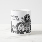 Moonshine & Starfish B&W Jumbo Mok (Voorkant)