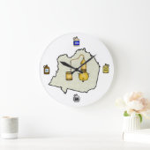 Moonshine still en Jugs Wall Clock Grote Klok (Huis)