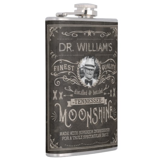 Moonshine Vintage Hillbilly Geneesmiddelen Custom  Heupfles (Rechts)