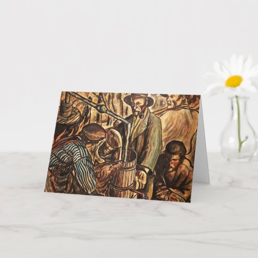 Moonshiners Making White Lightning Whiskey Liquor Kaart (Kleine Plant)