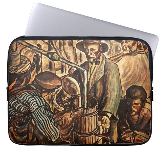 Moonshiners Making White Lightning Whiskey Liquor Laptop Sleeve (Voorkant)