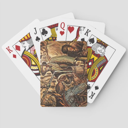 Moonshiners Making White Lightning Whiskey Liquor Pokerkaarten (Achterkant)