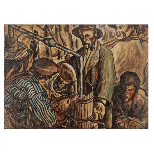 Moonshiners Making White Lightning Whiskey Liquor Snijplank (Voorkant)