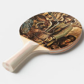 Moonshiners Making White Lightning Whiskey Liquor Tafeltennisbatje (Voorkant Gekanteld)