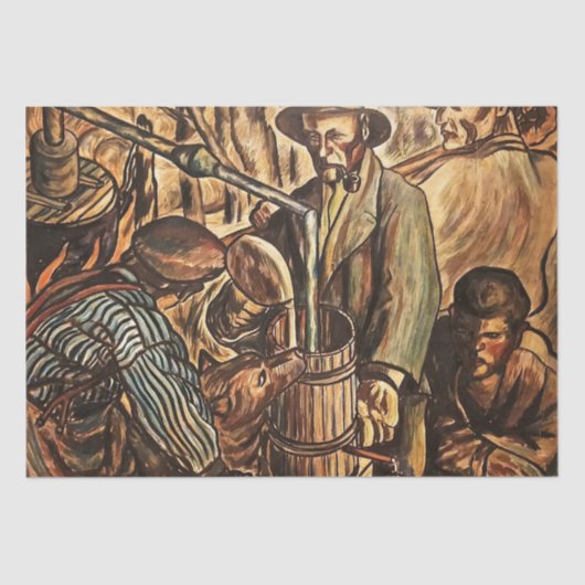 Moonshiners Making White Lightning Whiskey Liquor Tissuepapier (Voorkant)