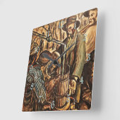 Moonshiners Making White Lightning Whiskey Liquor Vierkante Klok (Hoek)