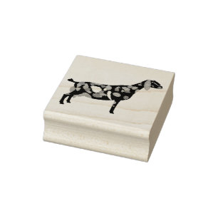 Moonspotted Nubian Dairy Goat Rubberstempel