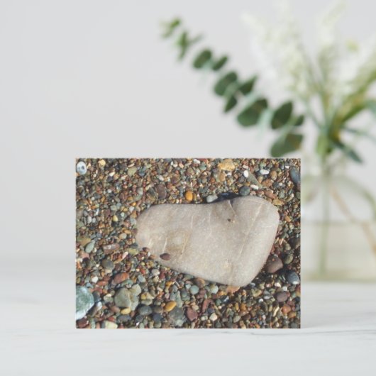 Moonstenen op het strand briefkaart (Staand voorkant)