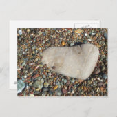 Moonstenen op het strand briefkaart (Voorkant / Achterkant)