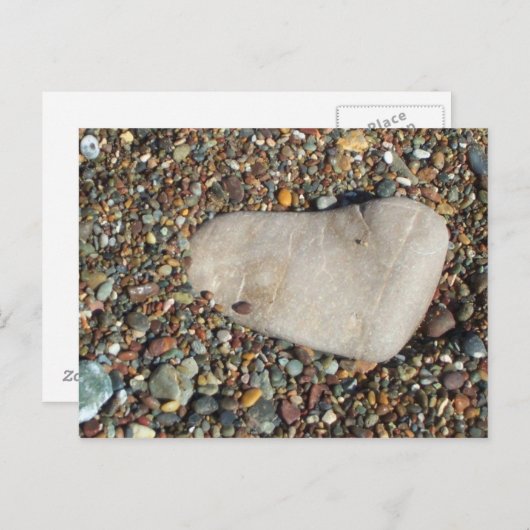 Moonstenen op het strand briefkaart (Voorkant / Achterkant)