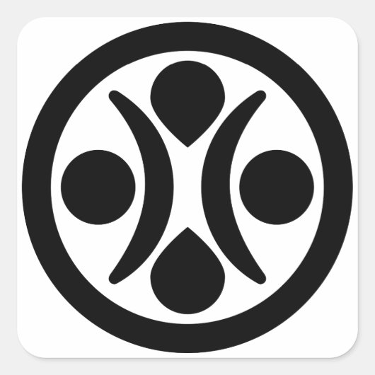 Moonsterren Vierkante Sticker (Voorkant)