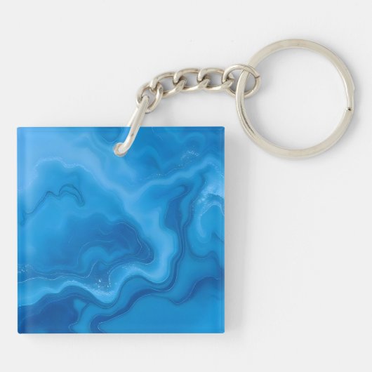 Moonstone Blauw- Sleutelhanger (Achterkant)