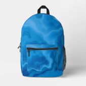 Moonstone Blue Bedrukte Rugzak (Voorkant)