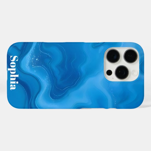 Moonstone Blue Case-Mate iPhone Case (Achterkant (horizontaal))