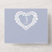 Moonstone bruiloft 3 jaar all in one uitnodiging (Achterkant)